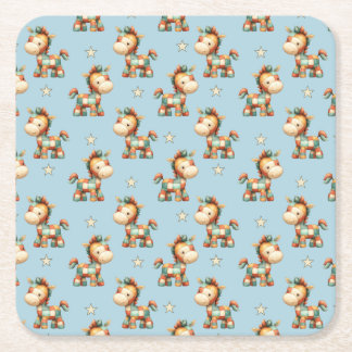 Giddy-Up Patchwork Pony Birthday Rechteckiger Pappuntersetzer