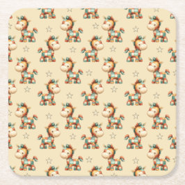 Giddy-Up Patchwork Pony Birthday Rechteckiger Pappuntersetzer