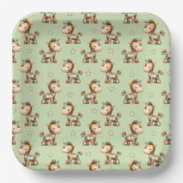 Giddy-Up Patchwork-Pony-Geburtstag Pappteller