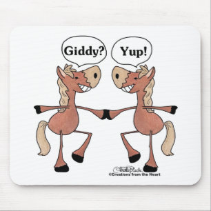 Giddy Up Pferde Mousepad