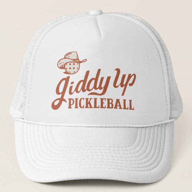 Giddy Up Pickleball - Ball Hat Truckerkappe (Vorderseite)
