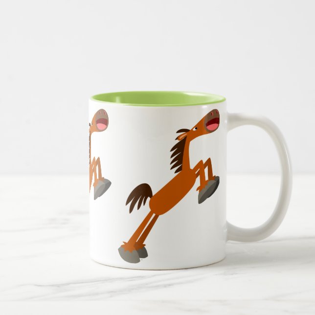 Giddyup, Horsey! Cartoon Pferde Tasse (Rechts)