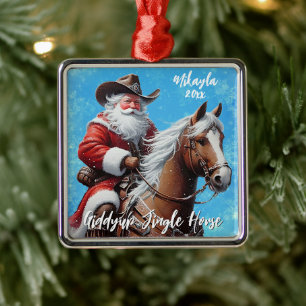 Giddyup Jingle Horse Weihnachtsmann Weihnachten Ornament Aus Metall