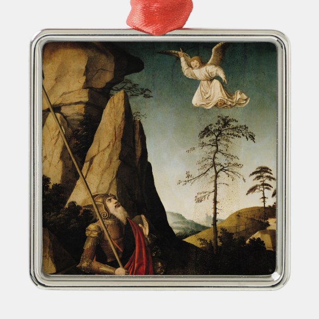 Gideon und die Fleece, c.1490 Silbernes Ornament (Vorne)