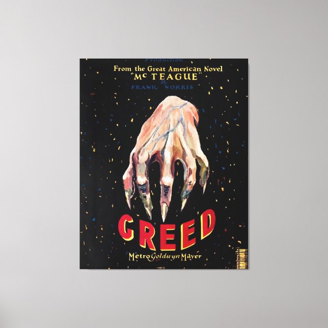 Gier, Filmplakat 1924 Leinwand (Vorderseite)