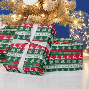 Gier und Red Christmas Sweater Weihnachten Weihnac Geschenkpapier