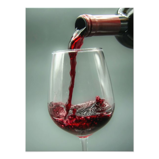 Gießen Sie den Roten Wein Fotodruck (Vorne)