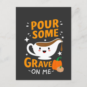 Gießen Sie etwas Gravur auf mich Erntedank Türkei Postkarte
