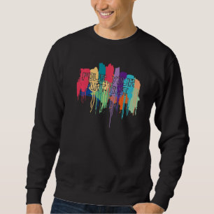 Gießen Sie Ihre Acryl-Farbguss-Grafik aus Sweatshirt