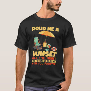 Gießen Sie mir einen Sonnenuntergang Ich Surfer Be T-Shirt