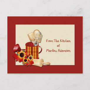 Gießkanne Küchenutensilien Rezeptkarten Postkarte
