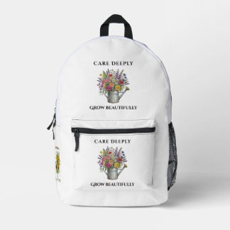 Gießkanne mit Blumen Botanischer Garten Kunst Gif Bedruckter Rucksack