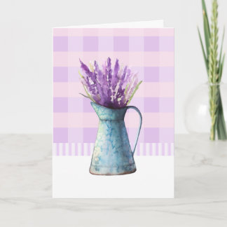 Gießkanne mit Lavendel Karte