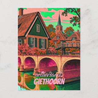 Giethoorn Plakat, Giethoorn Druck, Reiseplakat, Postkarte