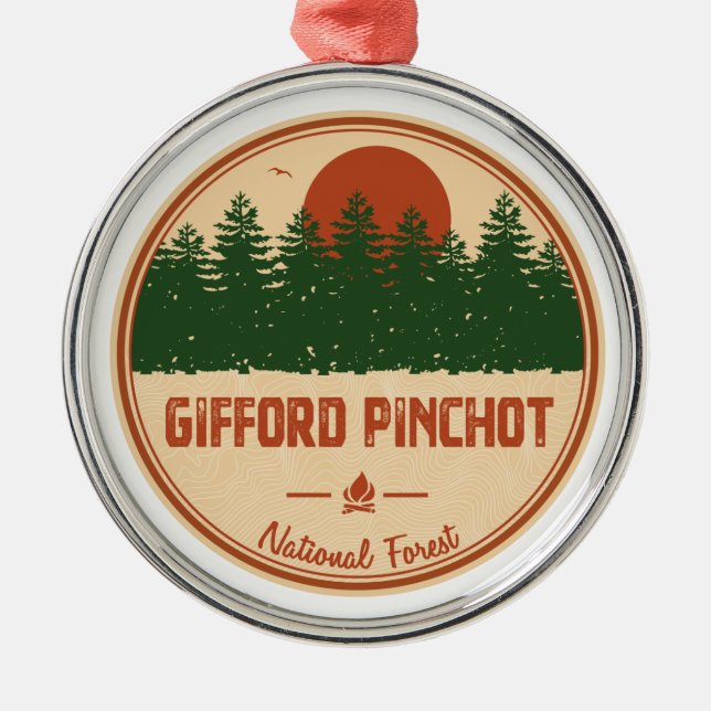 Gifford Pinchot National Forest Ornament Aus Metall (Vorne)