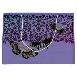 GIFT BAG BLACK ANTIQUE LACE CHINESE SCHNELLEN GROßE GESCHENKTÜTE