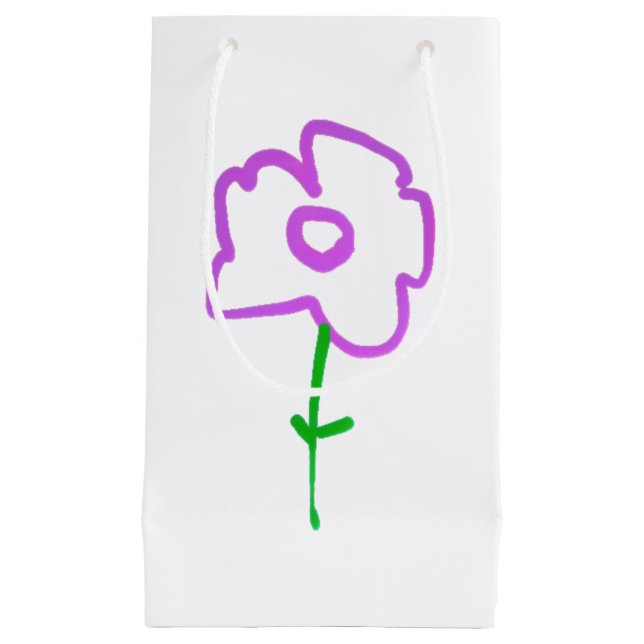 GIFT BAG BLUME DESIGN STYLE KLEINE GESCHENKTÜTE (Vorderseite)