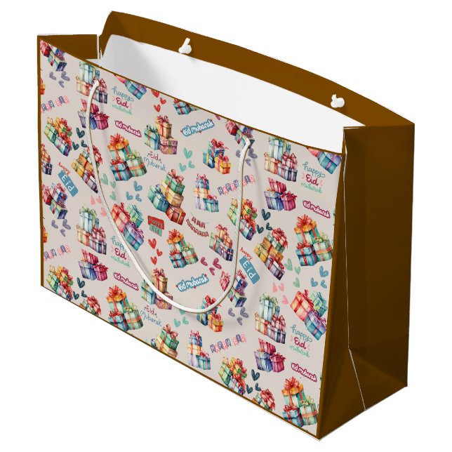 Gift Bag Collection| Elegant Kids Design Große Geschenktüte (Rückseite Schrägansicht)
