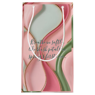 Gift bag in stylish abstract graphic kleine geschenktüte