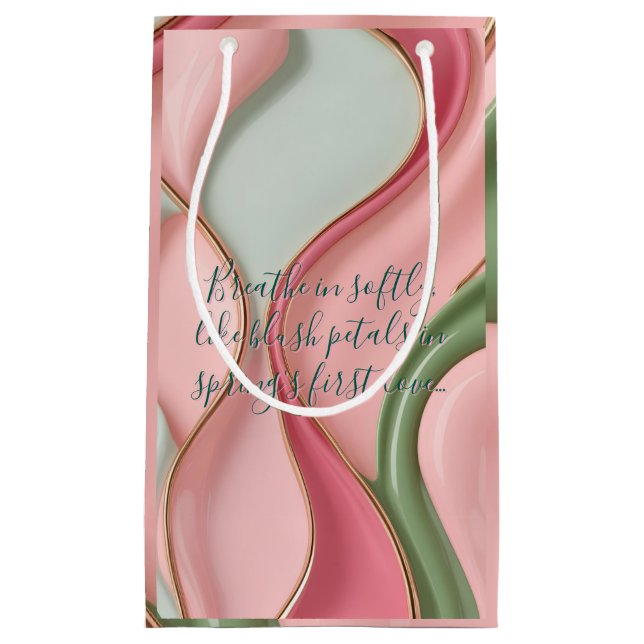 Gift bag in stylish abstract graphic kleine geschenktüte (Vorderseite)