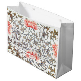 GIFT-BAG MIT CHINESISCHEM FLORALPATTER GROßE GESCHENKTÜTE