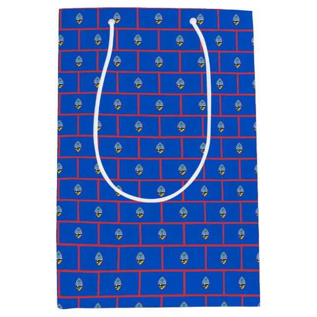 Gift Bag mit Guam flagge, USA Mittlere Geschenktüte (Vorderseite)