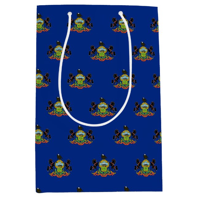 Gift Bag with flag of Pennsylvania, USA Mittlere Geschenktüte (Vorderseite)