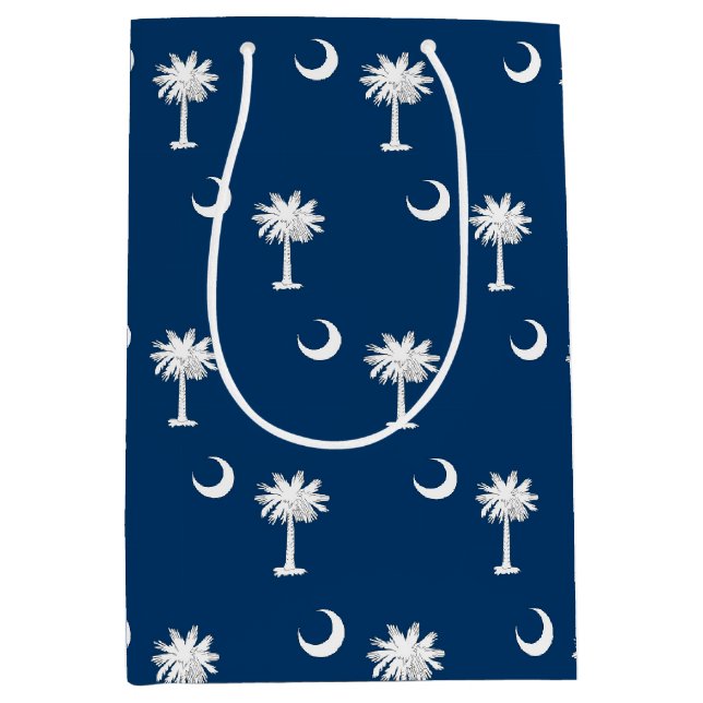 Gift Bag with flag of South Carolina, USA Mittlere Geschenktüte (Vorderseite)