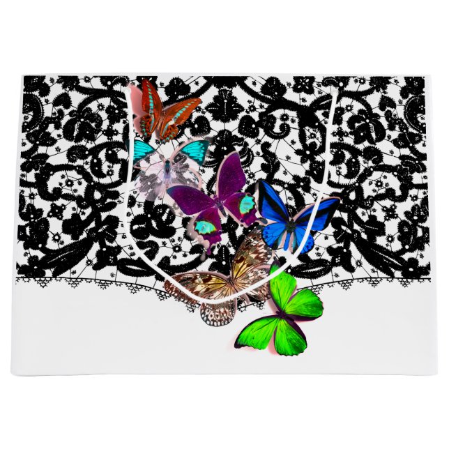 GIFT-BAGS ANTIQUE LACE UND SCHALTFLÄDEN GROßE GESCHENKTÜTE (Vorderseite)