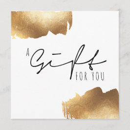 GIFT-BESCHEINIGUNG | Gold Brush Minimalistisch