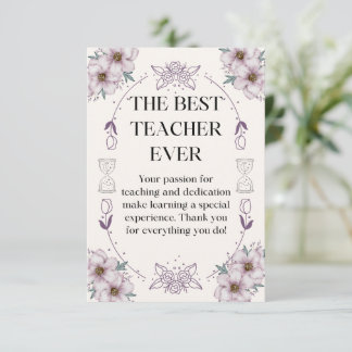 gift card for a teacher. dankeskarte