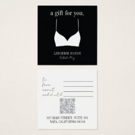 Gift Card Luxus Schwarz-weiß Lingerie Boutique