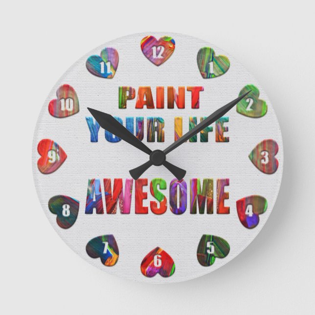 Gift for Artists / Painters / Crafters Runde Wanduhr (Vorderseite)