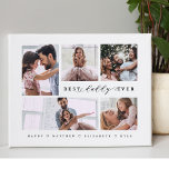 Gift For Best Daddy Ever Family Photo Collage Leinwanddruck<br><div class="desc">Show your amazing daddy just how wonderful and loved he is with our stylish "Best Daddy Ever" custom 5 photo collage canvas print. The design features "Best Daddy Ever" in stylish black typography design and customized with 5 of your own special family photos. Great gift for father's day, birthday, anniversary,...</div>