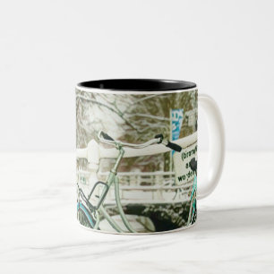 Gift for cycling lover zweifarbige tasse