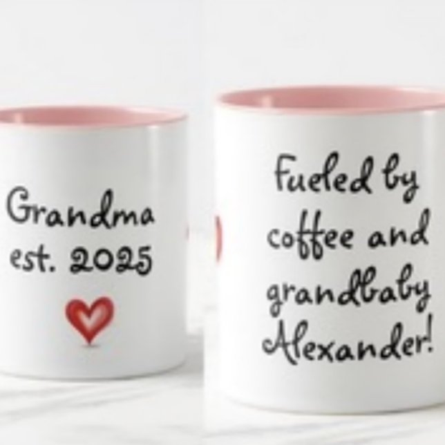 Gift For Grandma, Personalized with Name & Year   Tasse (Custom grandma mug)
