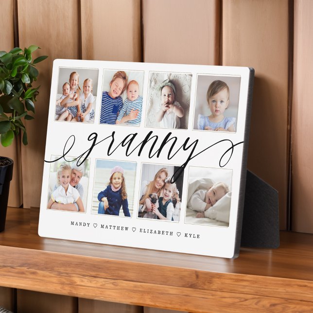 Gift for Granny | Grandchildren Photo Collage Fotoplatte (Gift for Granny | Grandchildren Photo Collage Plaque)