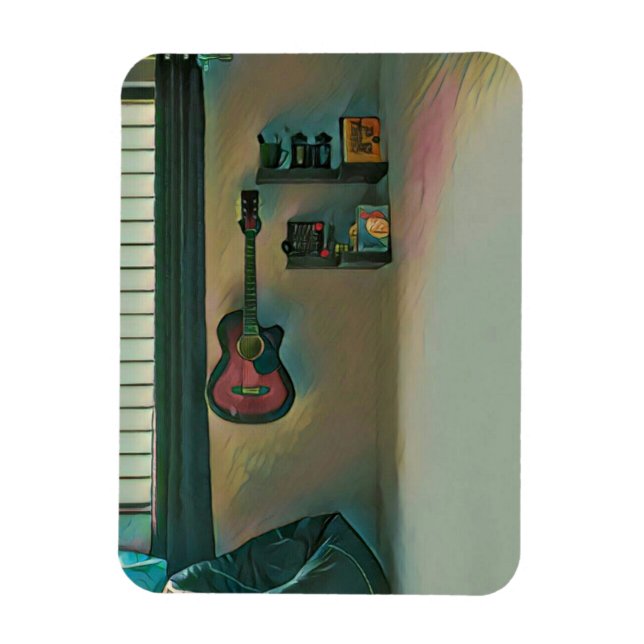 Gift for guitar player magnet (Vertikal)
