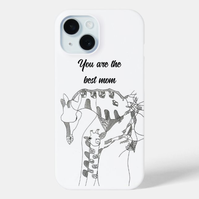 gift for mom iphone 15 cases Abstract art (Rückseite)