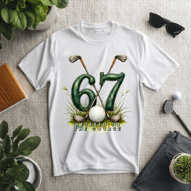 Gift for Retired Men - Golf Retirement 67 Tri-Blend Shirt (Von Creator hochgeladen)