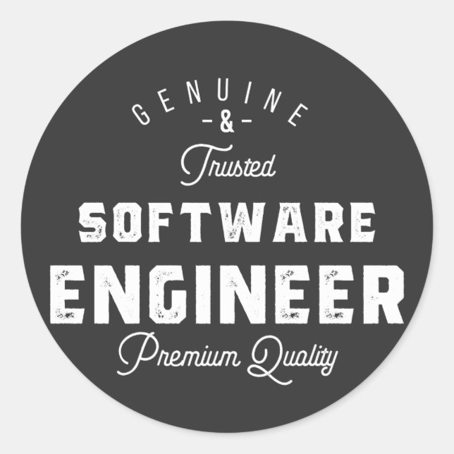 Gift for Software Engineer Runder Aufkleber (Vorderseite)