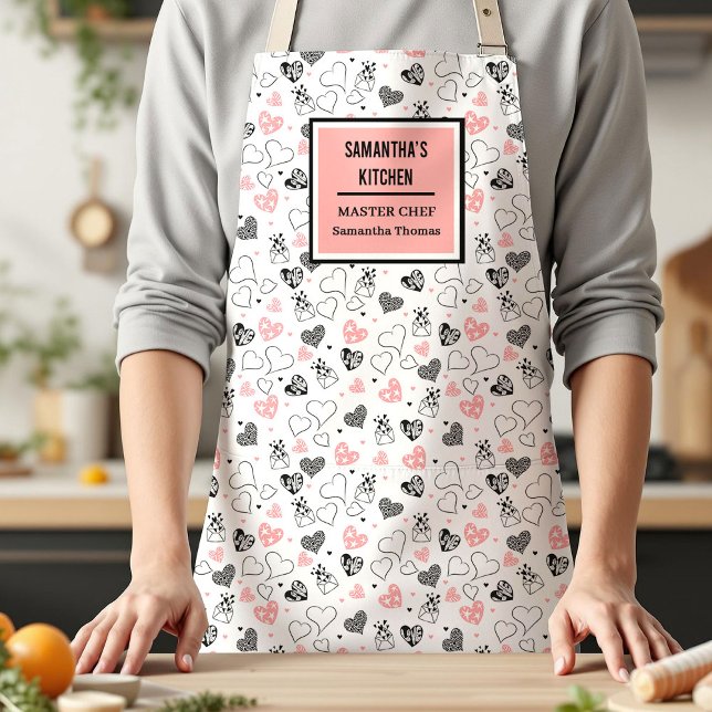 Gift for Wife Love Lettering Heart Sketch Apron Schürze (Gift for Wife Love Lettering Heart Sketch Apron)