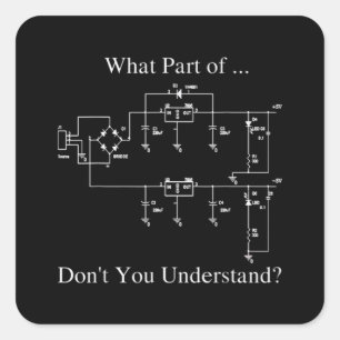Gift Funny Engineering Sarcasm für Elektroingenieu Quadratischer Aufkleber