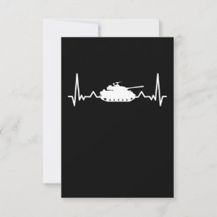 Gift für Tank Heartbeat Military Vehicle Dankeskarte
