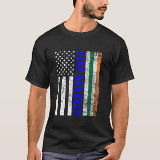 Gift für Vater der Polizei Daddy Irish American Fl T-Shirt