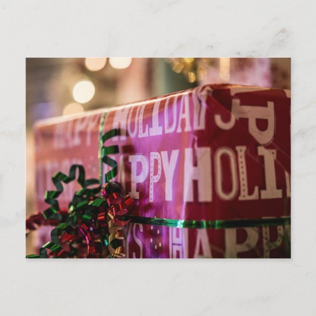 Gift Gift Gift Holiday Postkarte (Vorderseite)