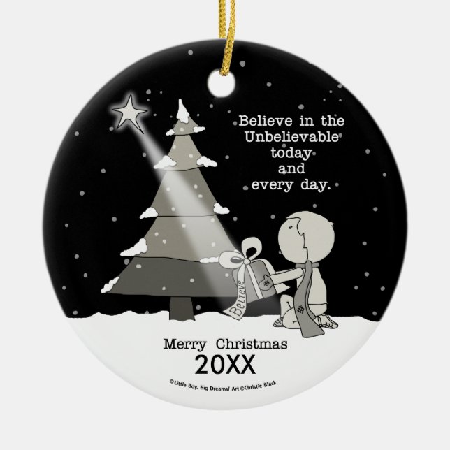 Gift Giver-Merry Weihnachten Keramikornament (Vorne)