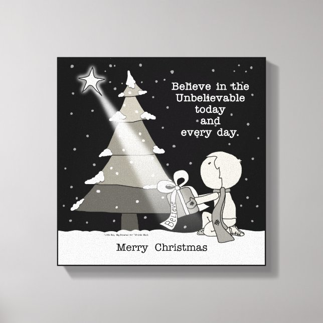 Gift Giver-Merry Weihnachten Leinwanddruck (Vorderseite)