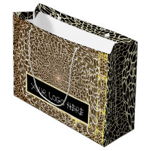 GIFT GOLDEN UND SCHWARZ GROSSE GIFT BAG