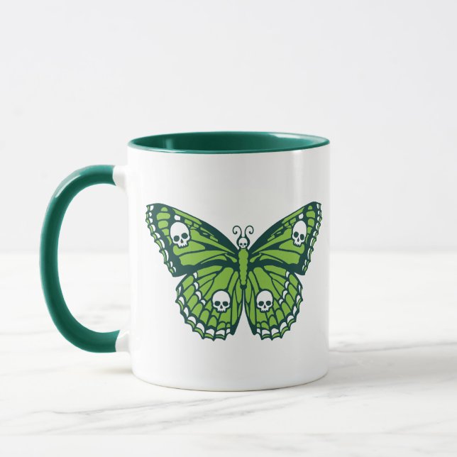 Gift Grüne Schädelhütte Tasse (Links)